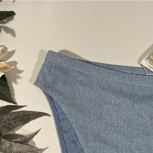 NWT Billabong x Wrangler‎ [ Large ] Down Denim High Waist Bikini Bottoms - Picture 4 of 12